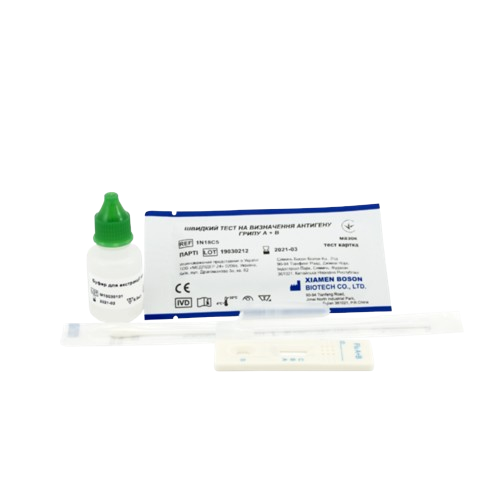 Швидкий тест на визначення антигену грипу А + В, тест картка (мазок): 1N18C5, Xiamen Boson Biotech Co., Ltd.